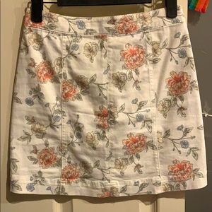 Denim floral skirt